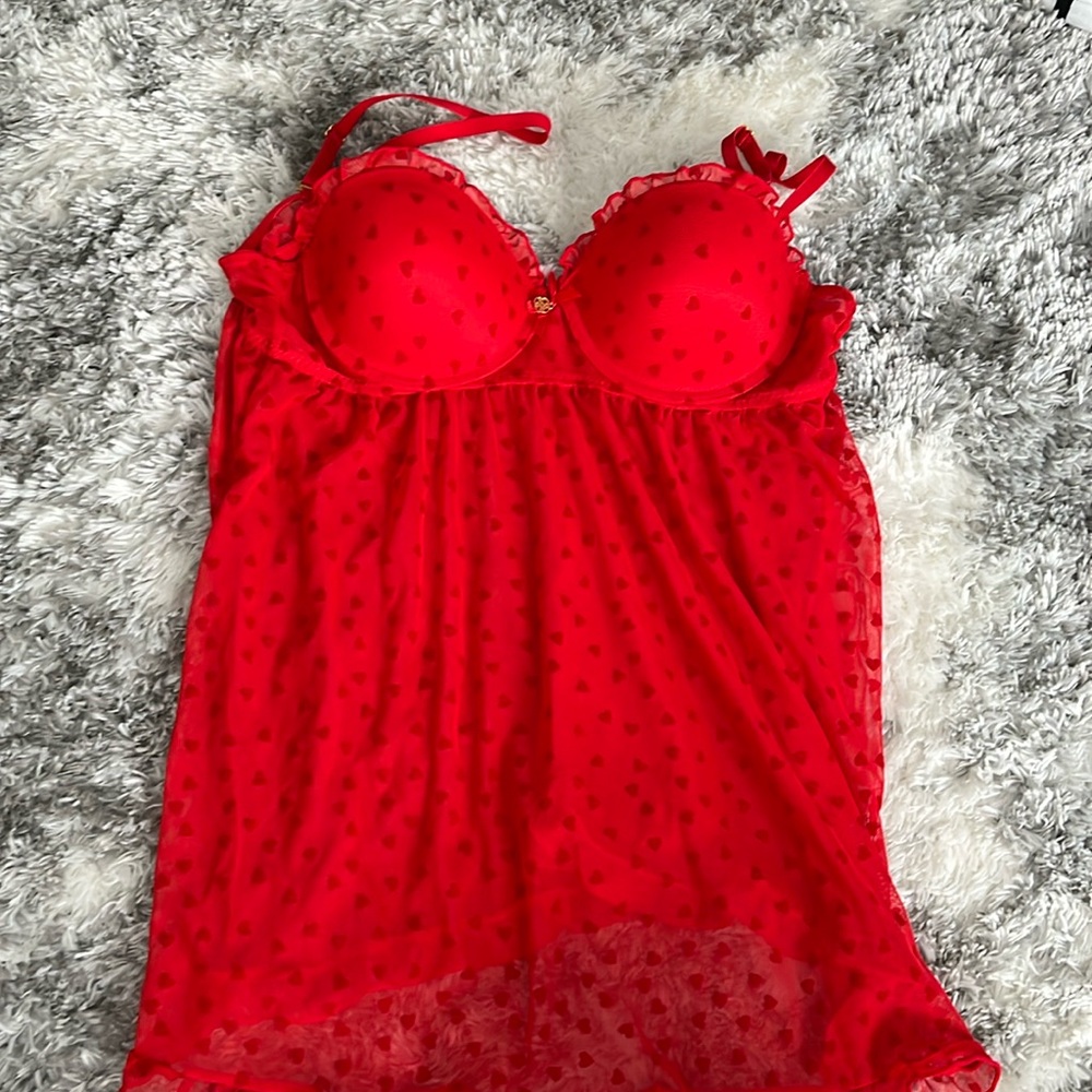 Red Heart Babydoll Lingerie NWT Size Medium